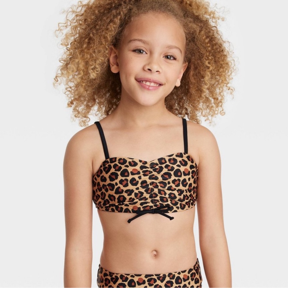 Art Class Delightful Cheetah Shirred Center Bikini - Picture 2 of 5